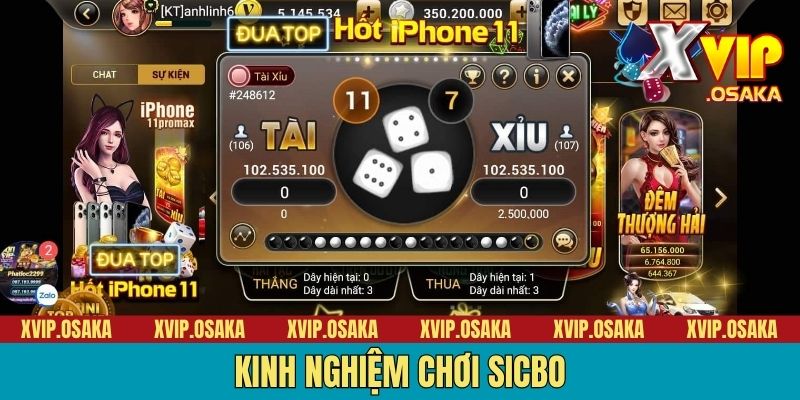 Kinh nghiệm chơi sicbo